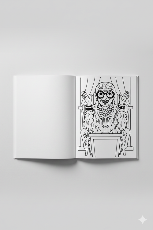 Iris Apfel - Coloring Book