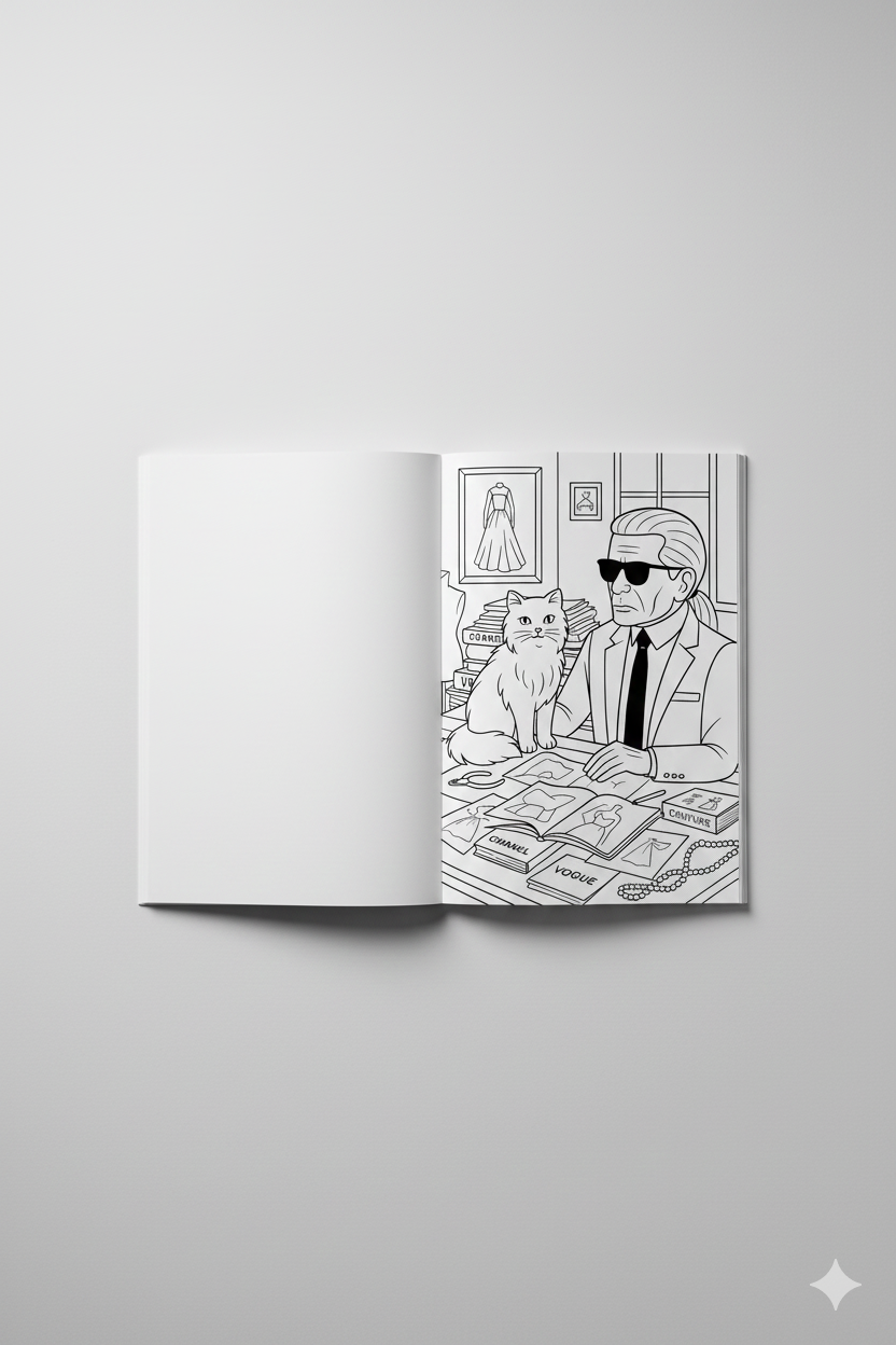 Karl Lagerfeld – Fashion Icons Coloring Book